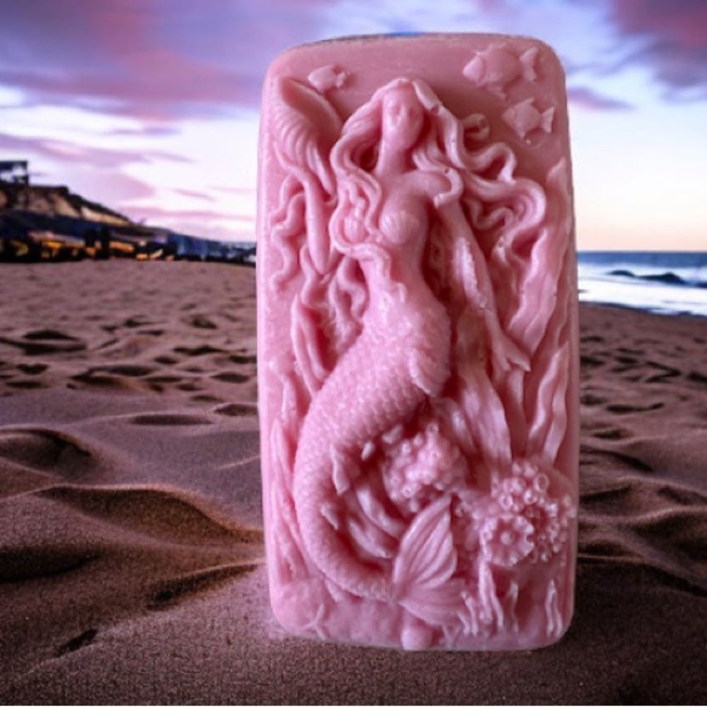 Mermaid Soap Bar- Handmade Soap - Goats Milk - Strawberry Pound Cake Scent
